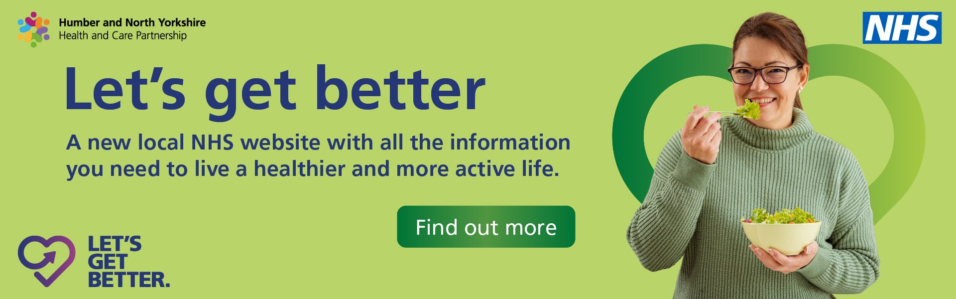 Let's Get Better: A new local NHS website with all the information you need to live a healthier and more active life